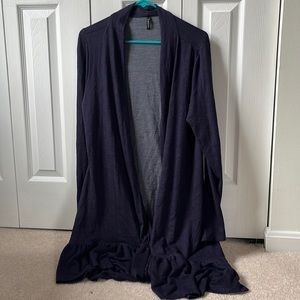 Long navy cardigan
